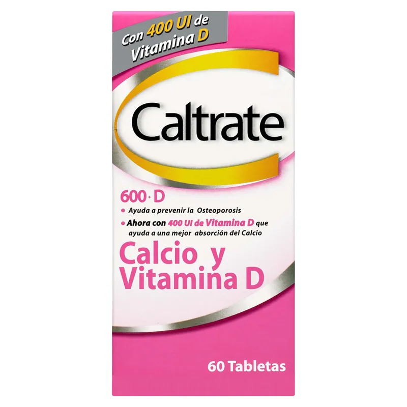 Caltrate D 600 mg 400 UI 60 tabletas
