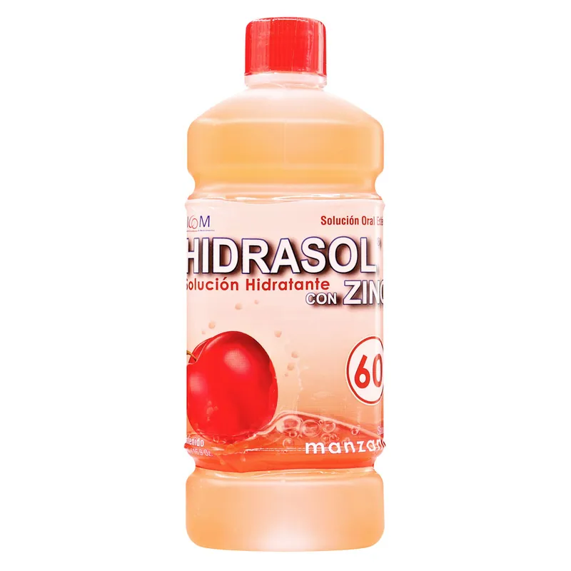 Hidrasol 60 con Zinc Manzana 500 mL ICOM