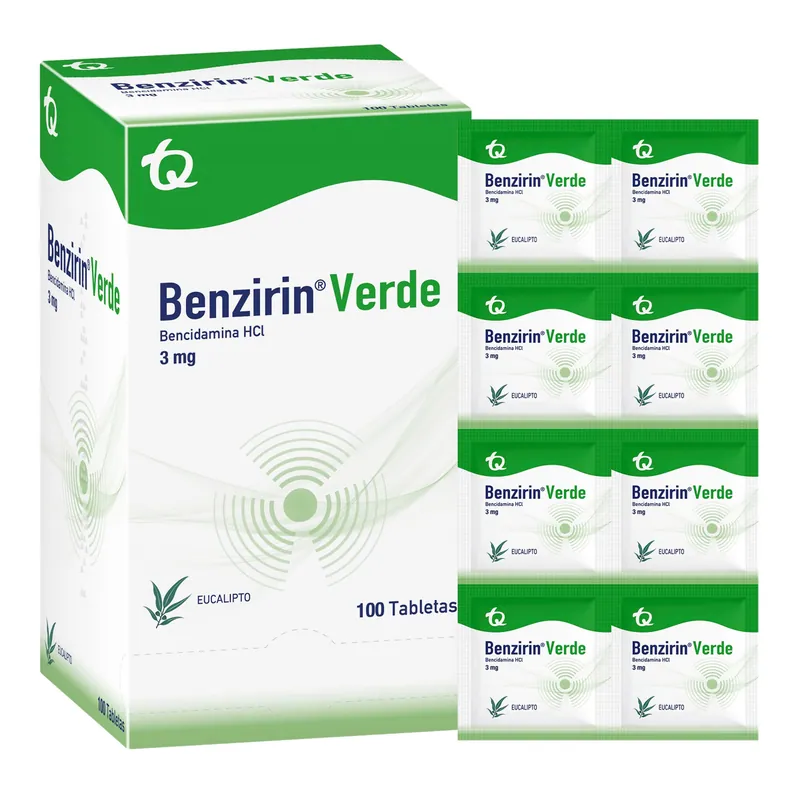 Benzirin Verde Eucalipto 100 tabletas
