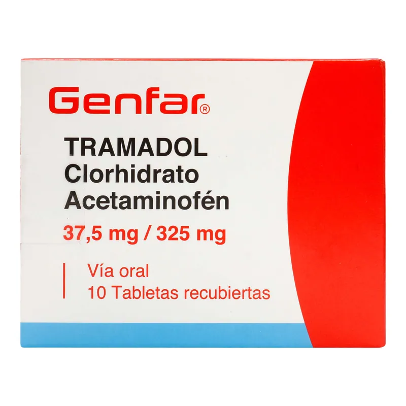 Tramadol 37.5 Mg+acetam 325 mg 10 tabletas GF