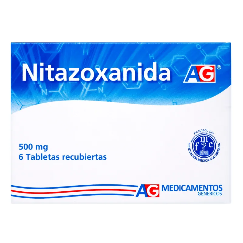 Nitazoxanida 500 mg 6 tabletas