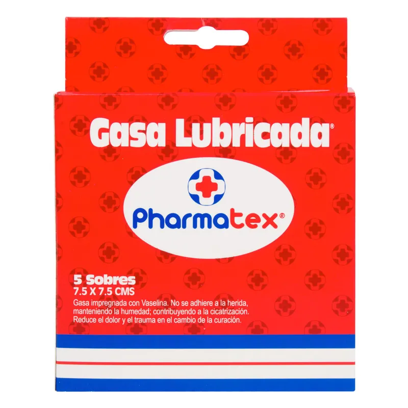 Gasa Lubricada Pharmatex 7.5x7.5cm 5 Sb