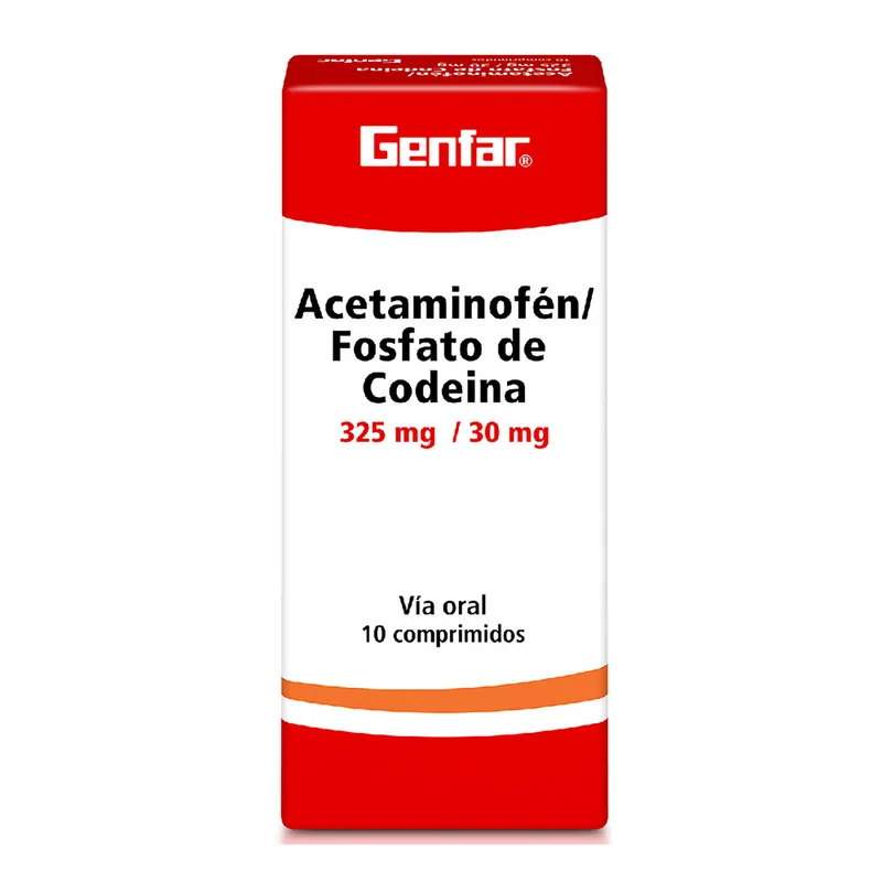 Acetaminofen+codeina 325/30 mg 10 tabletas GF