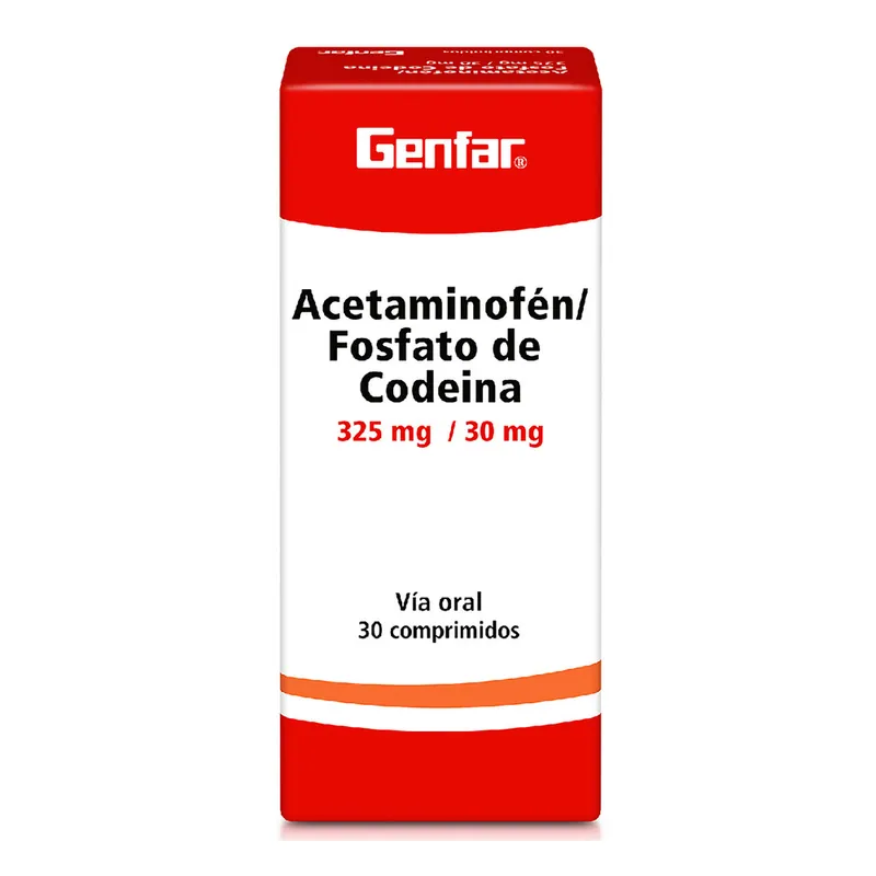Acetaminofen+codeina 325/30 mg 30 tabletas GF