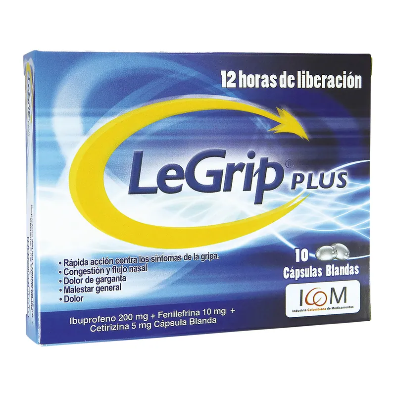 Legrip Plus 10 cápsulas Blan ICOM