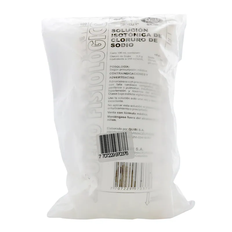 Suero fisiológico Quibi Bolsa 1000 mL