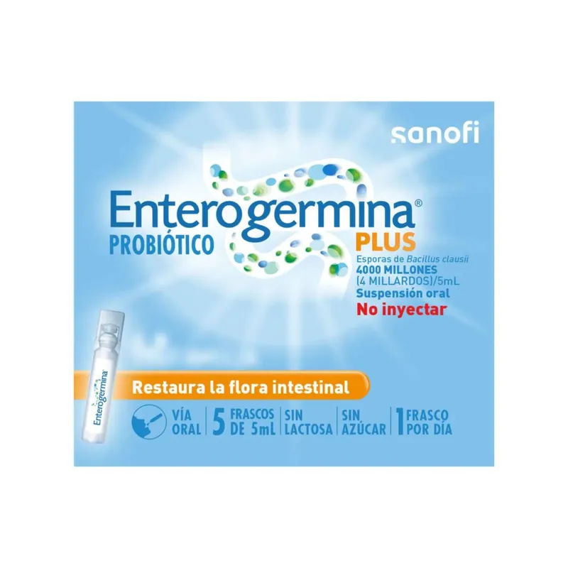 Enterogermina Plus 5 ampollas Bebibles