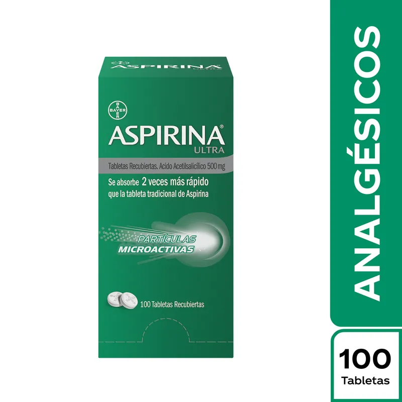 Aspirina Ultra 500 mg 100 tabletas