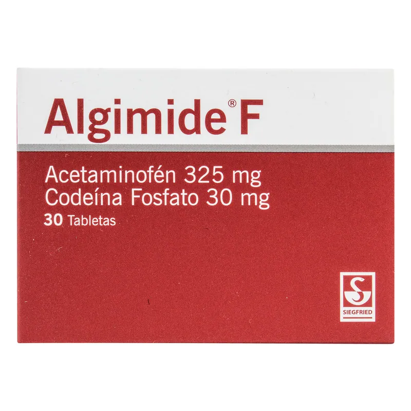 Algimide F 325/30 mg 30 tabletas Aceta/codein