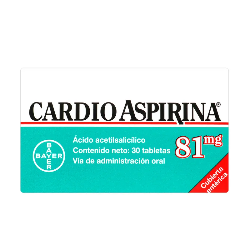Cardioaspirina 81 mg 30 tabletas