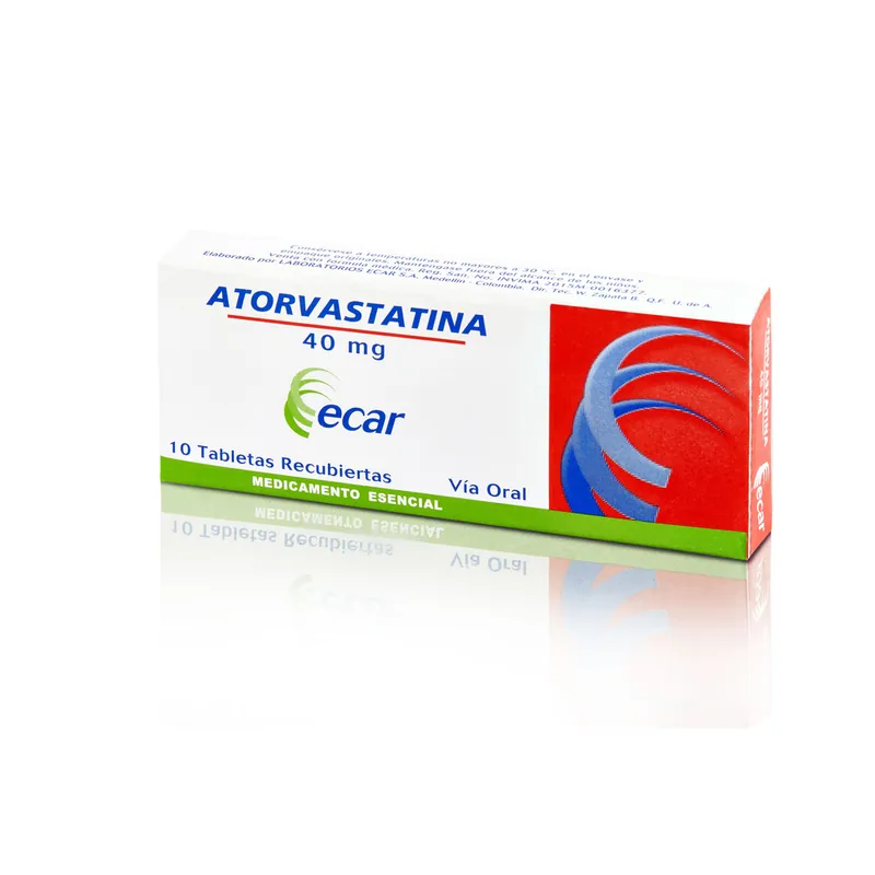 Atorvastatina 40 mg 10 tabletas EC