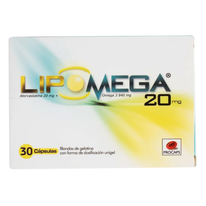 Lipomega 20 mg 30 cápsulas