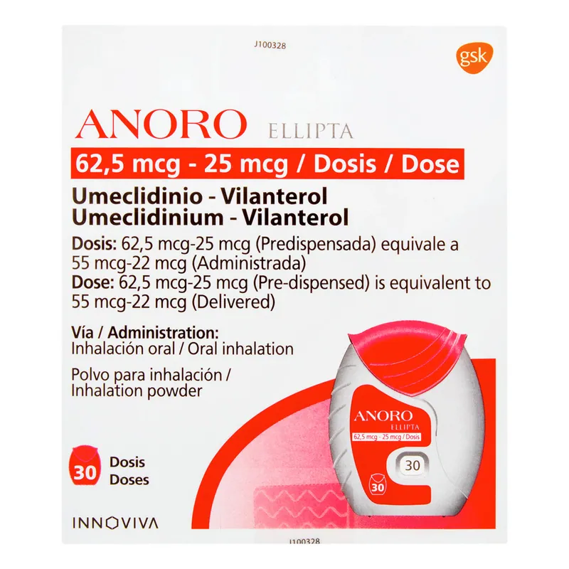 Anoro Ellipta 62.5 mcg 30 Do