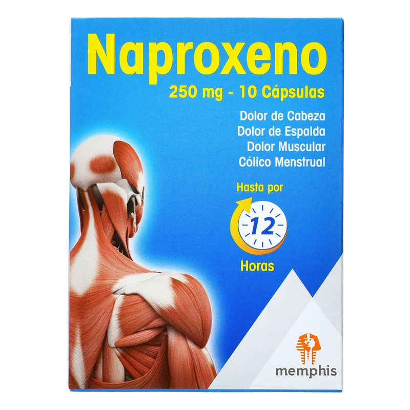 Naproxeno 250 mg 10 cápsulas MP