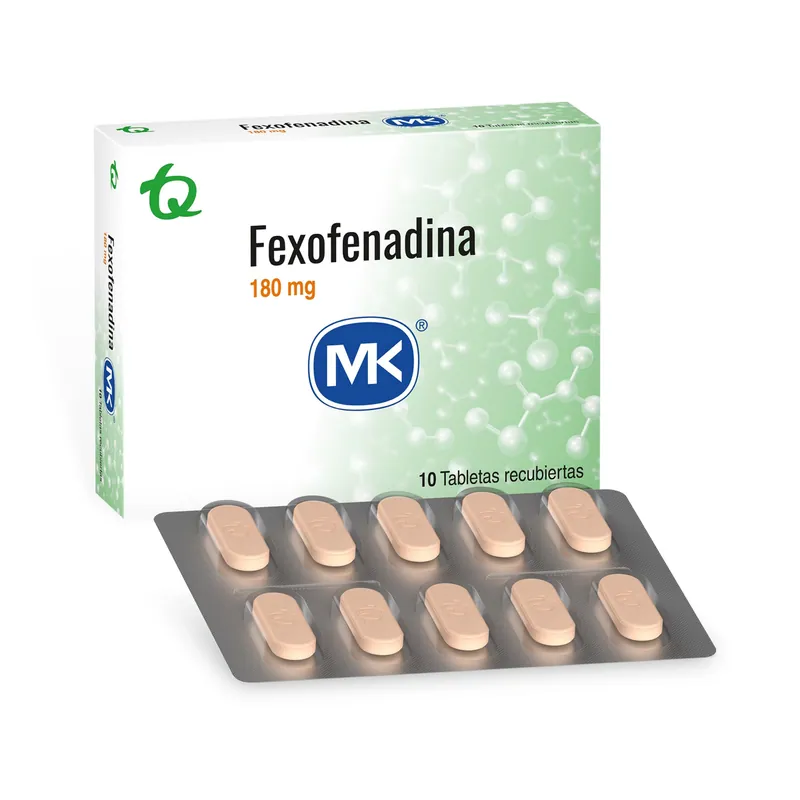 Fexofenadina 180 mg 10 tabletas MK