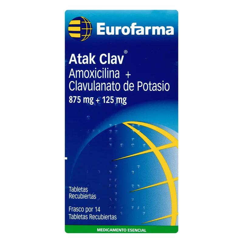 Atak Clav 875 mg 14 tabletas