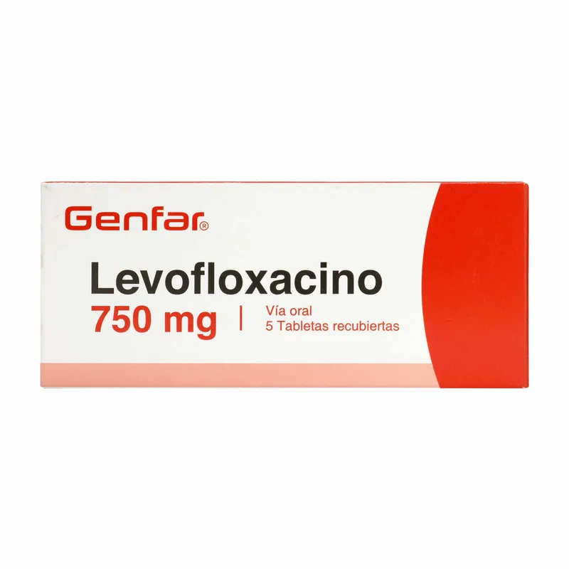 Levofloxacino 750 mg 5 tabletas GF