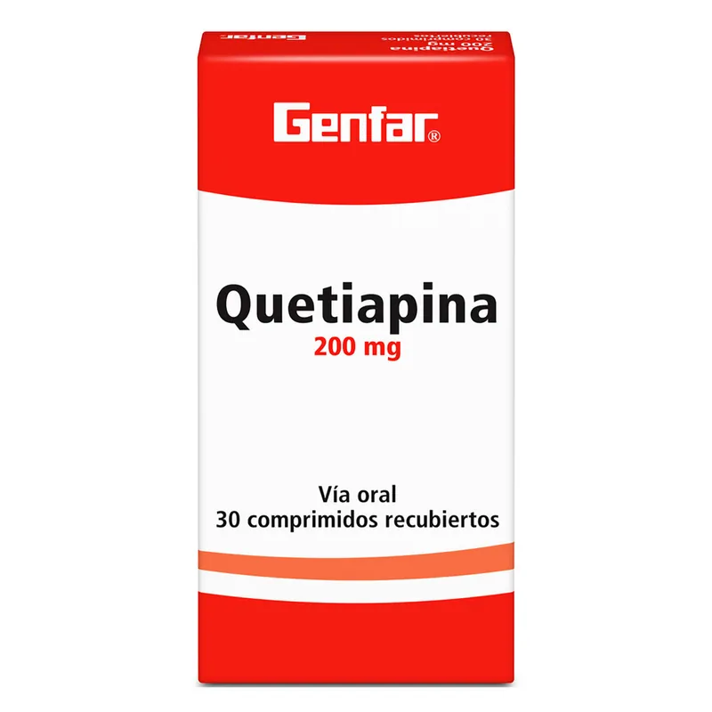 Quetiapina 200 mg 30 tabletas GF