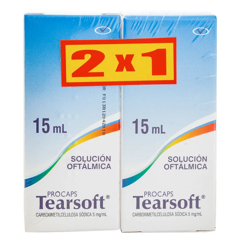 Tearsoft solución oftálmica 15 mL 2x1