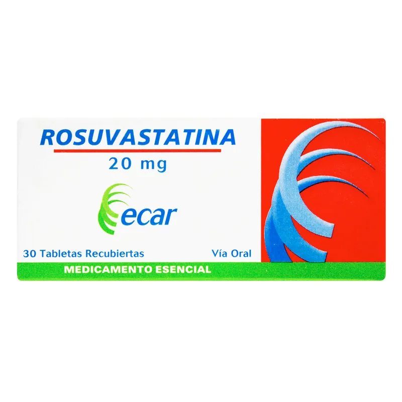 Rosuvastatina 20 mg 30 tabletas Ecar