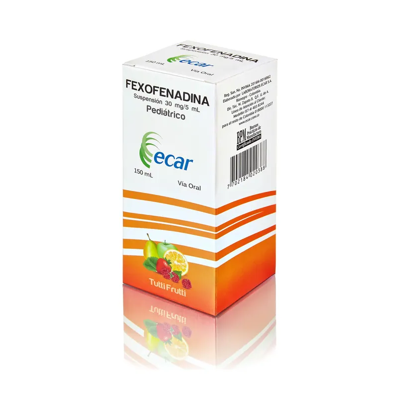 Fexofenadina 30 mg/5 mL jarabe 150 mL Eca