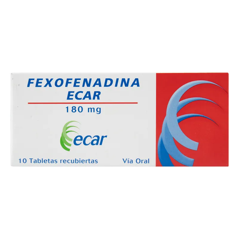 Fexofenadina 180 mg 10 tabletas Ecar