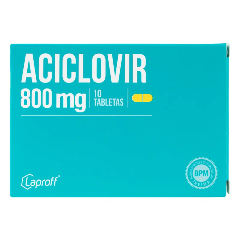 Aciclovir 800 mg 10 tabletas LP