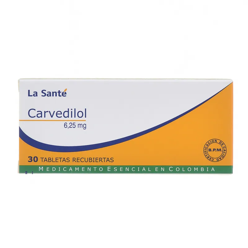 Carvedilol 6.25 mg 30 tabletas LS