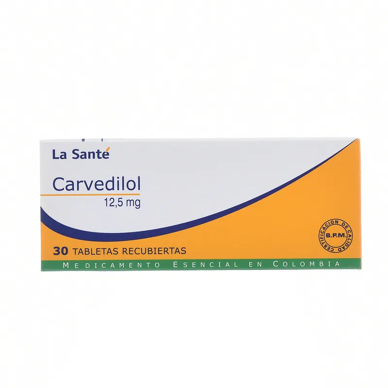 Carvedilol 12.5 mg 30 tabletas LS