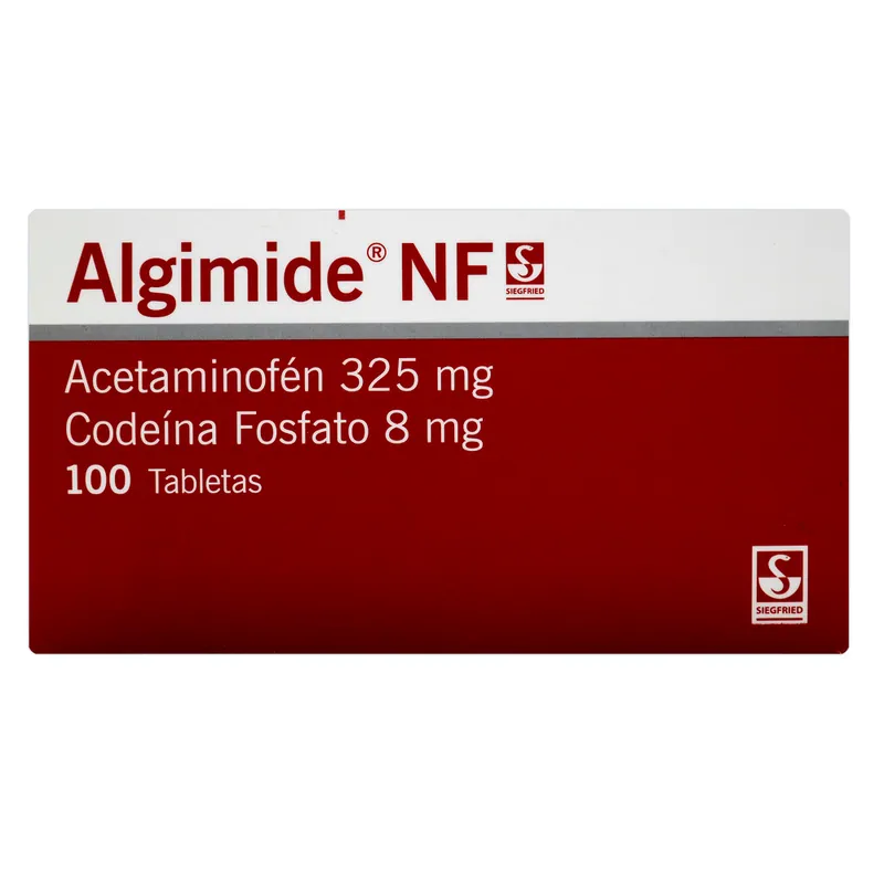 Algimide NF 325/8 mg 100 tabletas Acetam/code