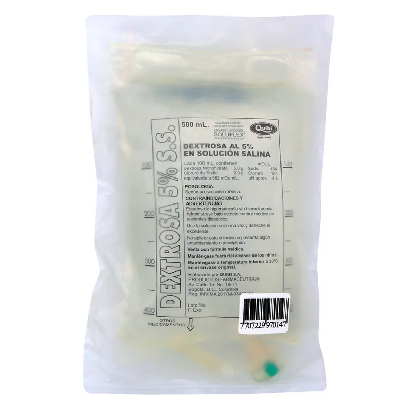 Dextrosa 5% S/s Bolsa 500 mL