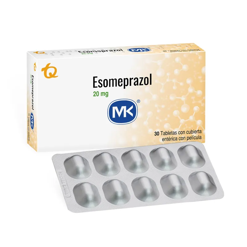 Esomeprazol 20 mg 30 tabletas MK