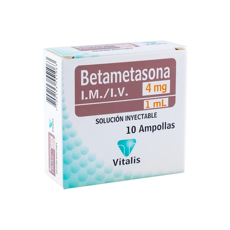 Betametasona 4 mg/1 mL 10 ampollas VT