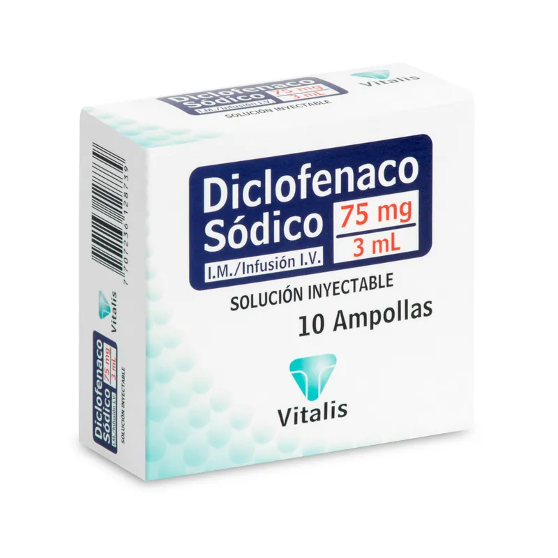 Diclofenaco 75 mg/3 mL 10 ampollas VT