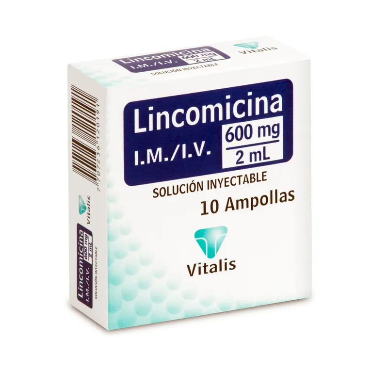Lincomicina 600 mg/2 mL 10 ampollas VT