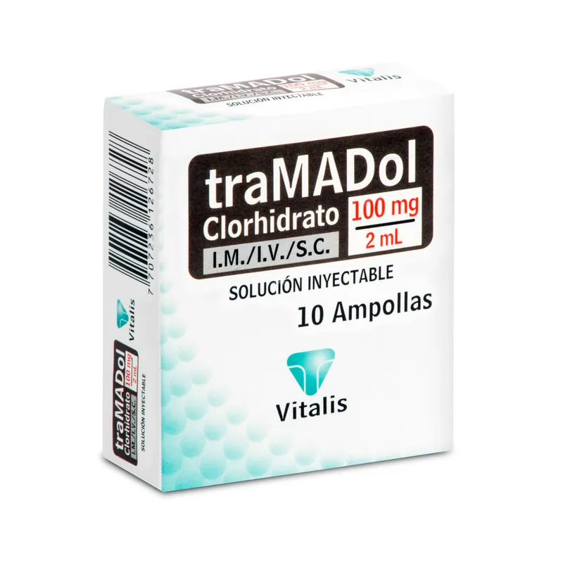 Tramadol 100 mg/2 mL 10 ampollas VT
