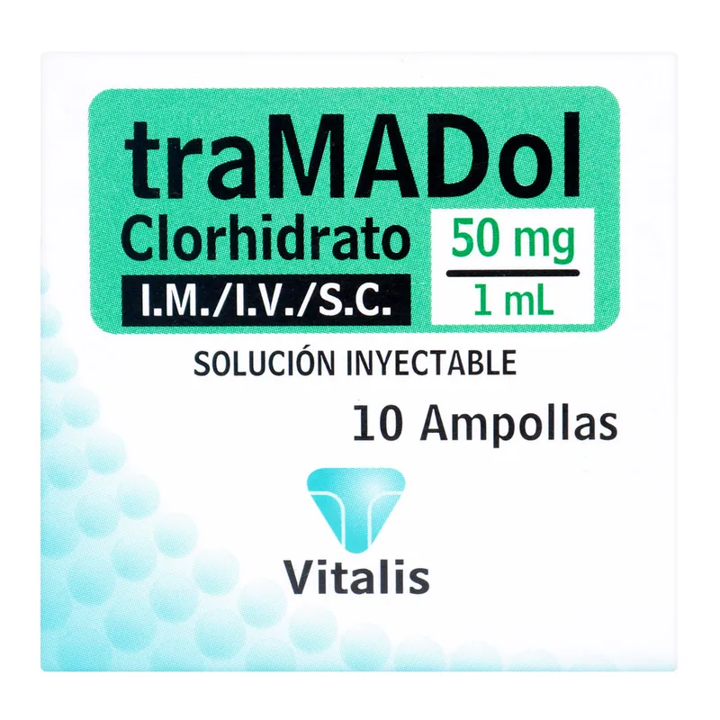 Tramadol 50 mg/1 mL 10 ampollas VT