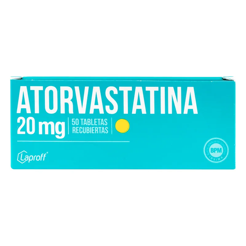 Atorvastatina 20 mg 50 tabletas LP