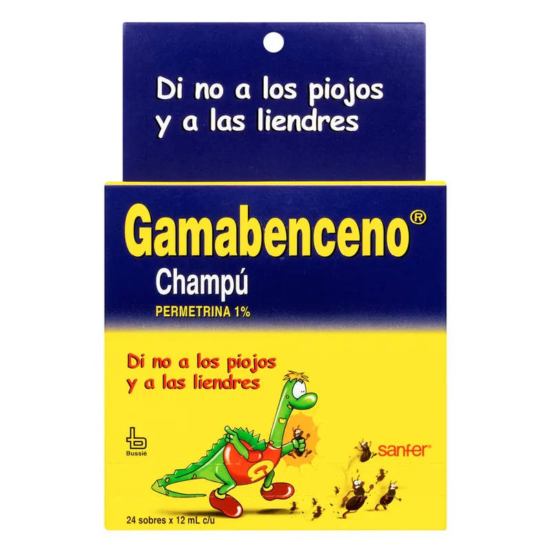 Champú Gamabenceno 24 sobres