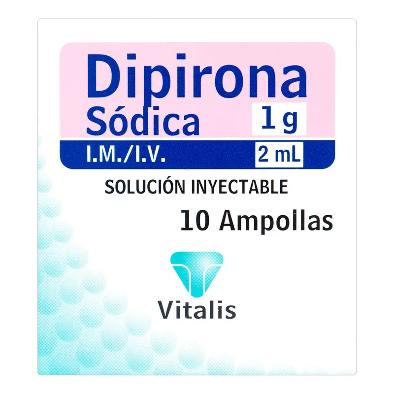 Dipirona 1 g/2 mL 10 ampollas VT