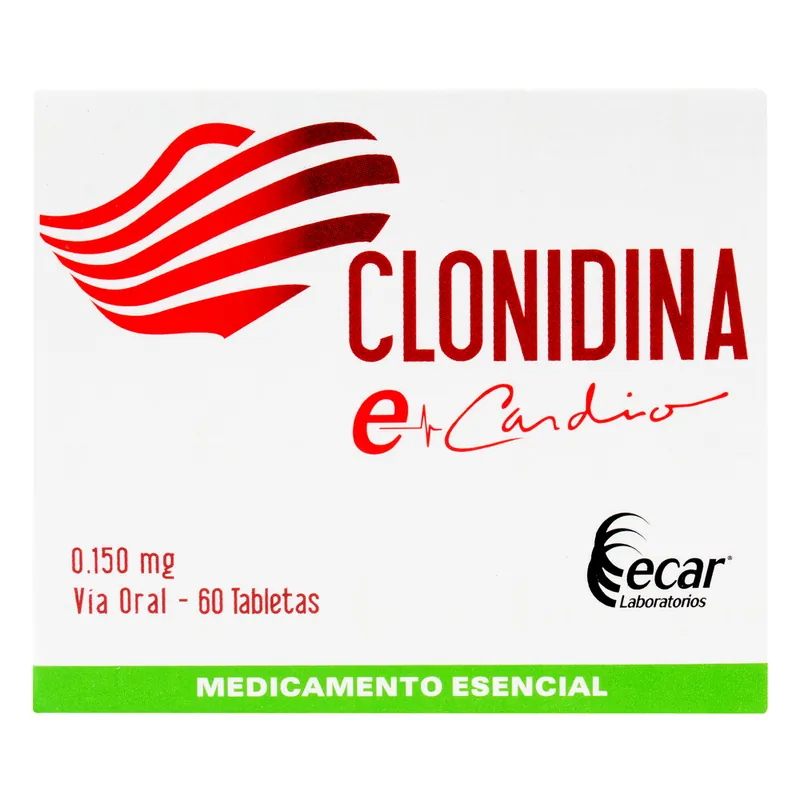 Clonidina 0.150 mg 60 tabletas EC