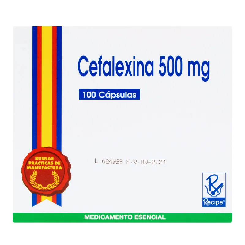 Cefalexina 500 mg 100 cápsulas RC