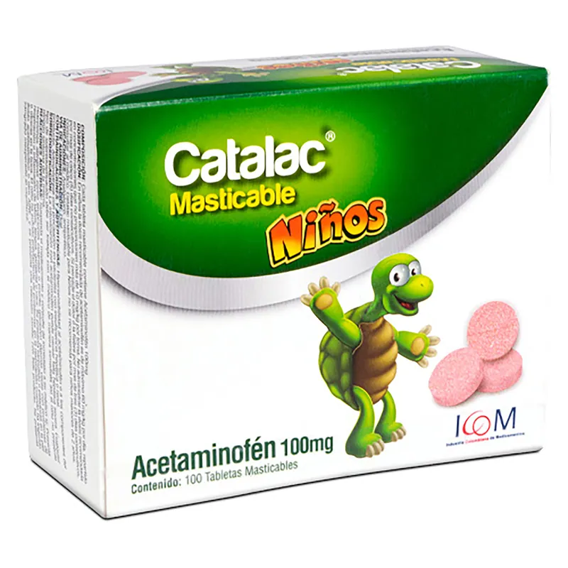 Catalac 100 mg 100 tabletas Masticabl ICOM MQ