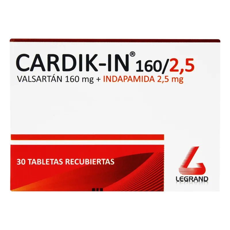 Cardik-In 160/2.5 mg 30 tabletas