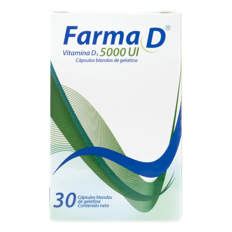 Farma D Vitamina D3 5000 UI 30 cápsulas