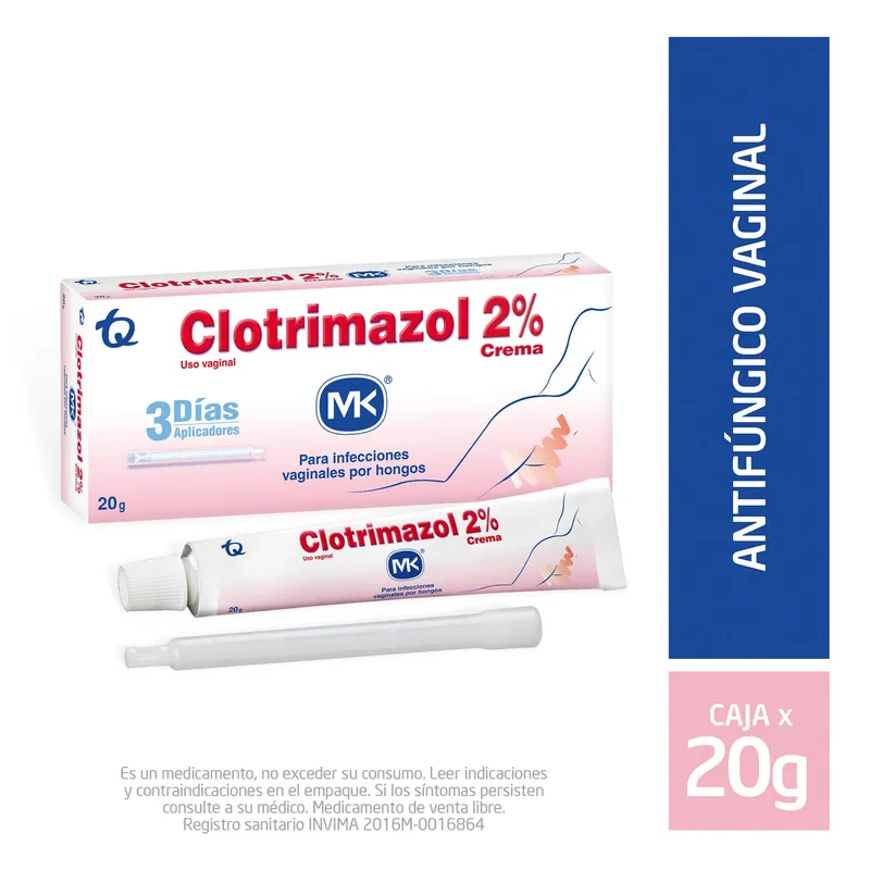 Clotrimazol 2% crema Vaginal 20 g MK
