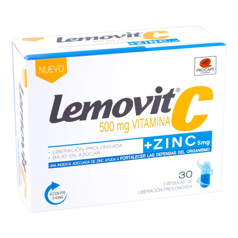 Lemovit C+zinc 500 mg 30 cápsulas