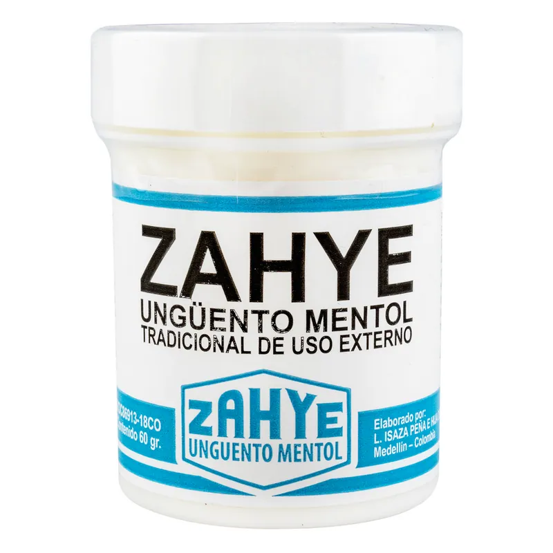 Ungüento Zahye Mentol Pote 60 g