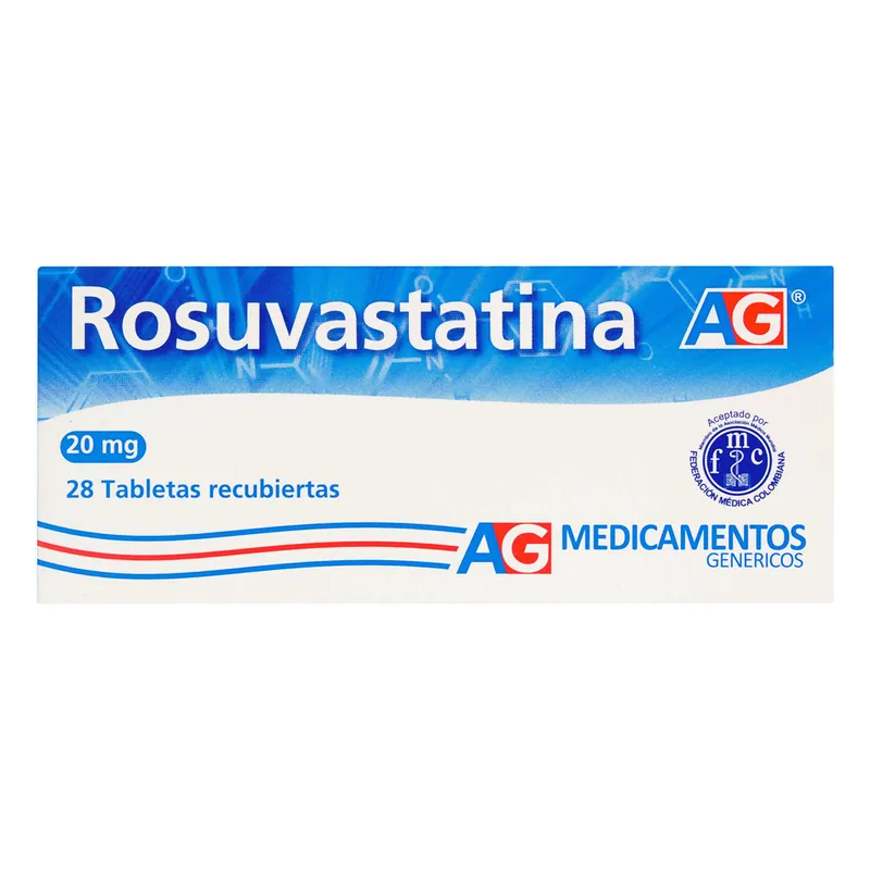 Rosuvastatina 20 mg 28 tabletas AG