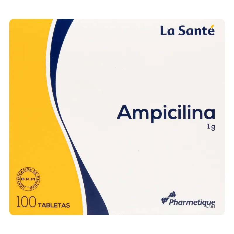 Ampicilina 1 g 100 tabletas LS